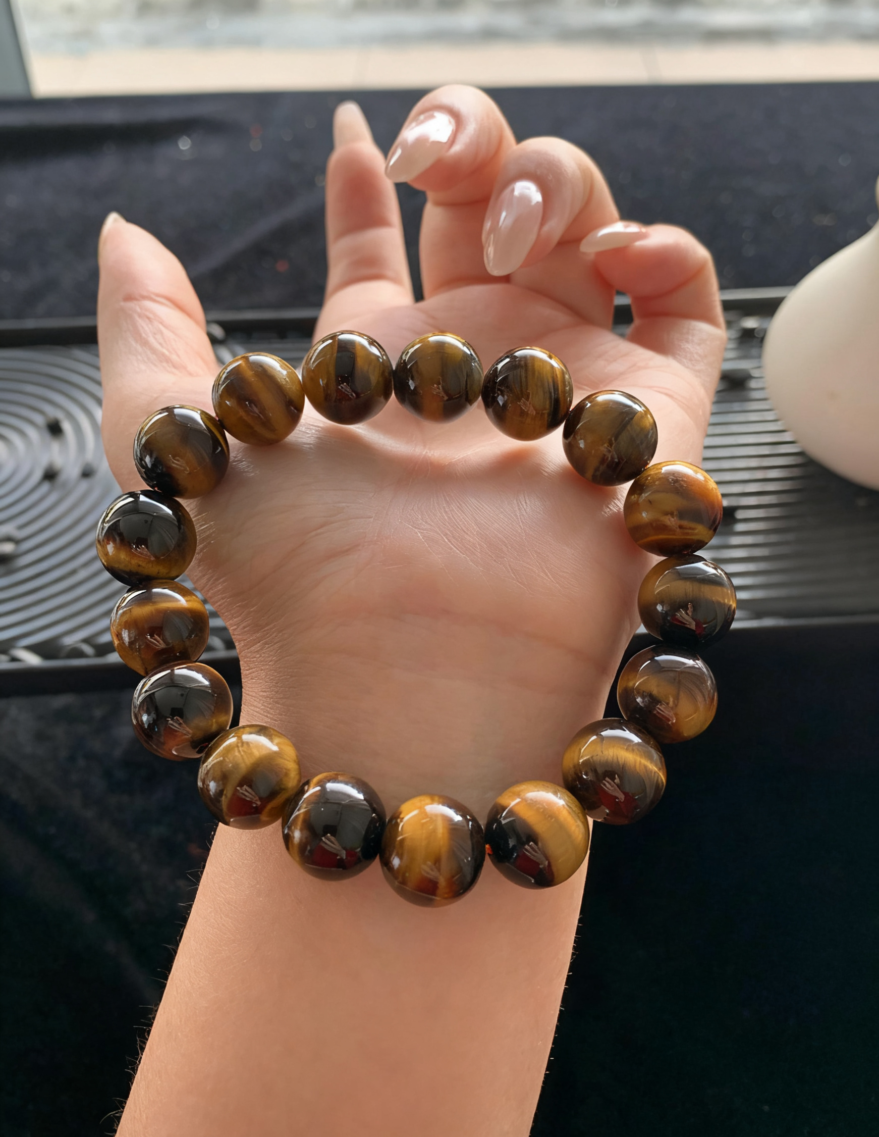 Yellow Tiger's Eye Bracelet (12mm+)