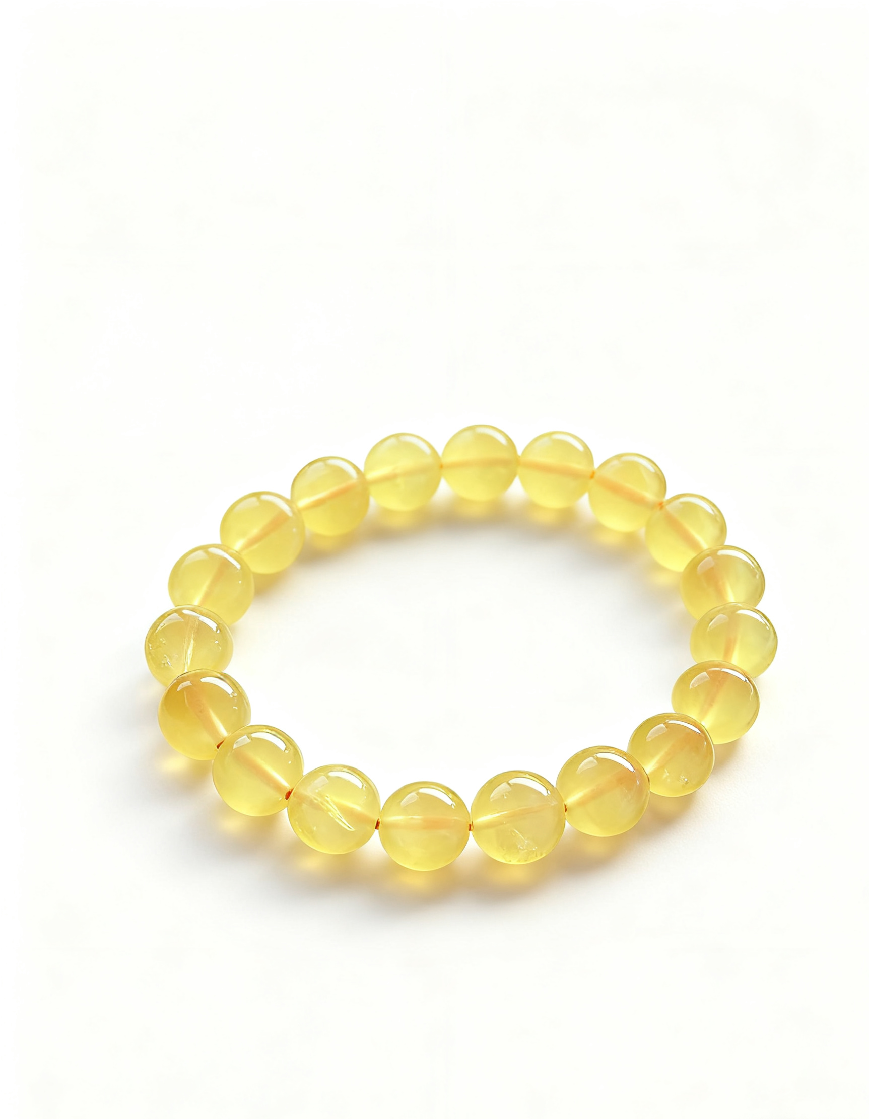 Gold Prehnite Bracelet (10mm+)