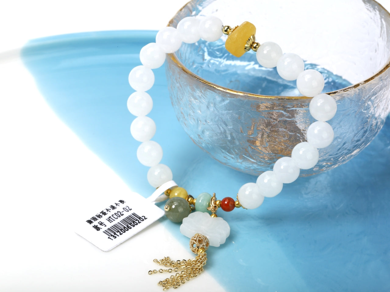 Natural Hetian Yu Jade Bead Bracelet | Hand-Polished Serenity