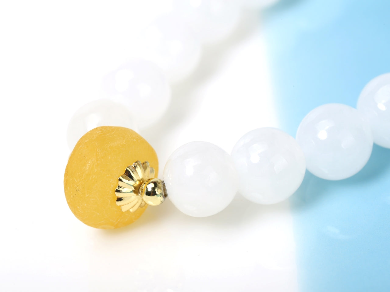 Natural Hetian Yu Jade Bead Bracelet | Hand-Polished Serenity