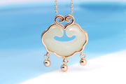 Natural Hetian Jade "Ruyi Lock" Pendant | Talisman of Protection & Peace
