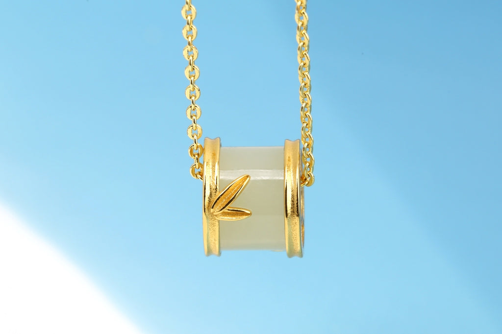 Natural Hetian Yu Jade "Lu Lu Tong" Tube Pendant | Smoothly Rolling for Good Fortune