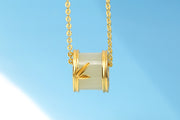 Natural Hetian Jade "Lu Lu Tong" Tube Pendant | Smoothly Rolling for Good Fortune