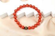 Cinnabar agate bracelet 8mm