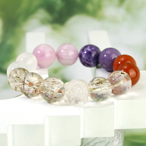 14mm Multigem Crystal Bracelet: A Blend of Beauty and Positive Energy