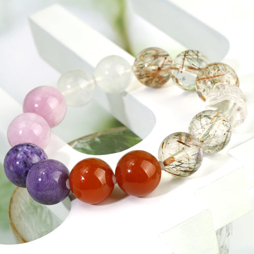 14mm Multigem Crystal Bracelet: A Blend of Beauty and Positive Energy
