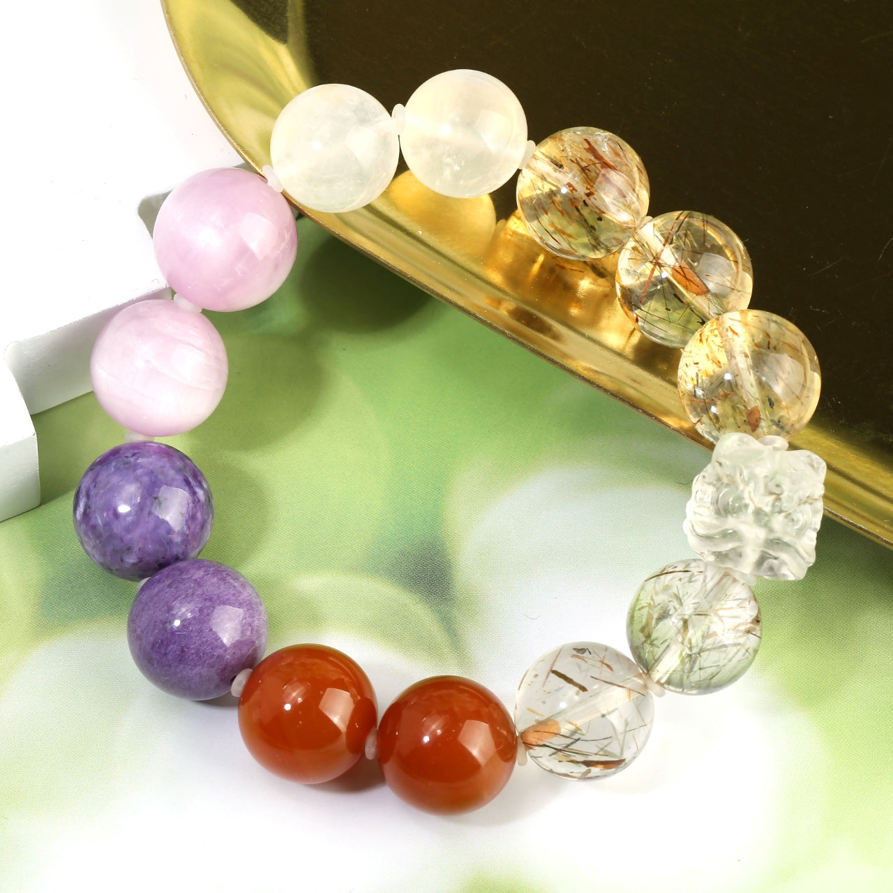 14mm Multigem Crystal Bracelet: A Blend of Beauty and Positive Energy