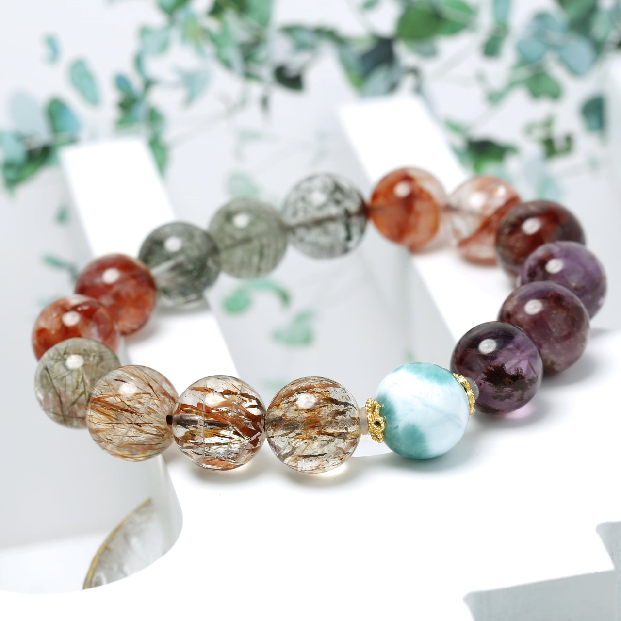 11mm Multigem Crystal Bracelet: A Symphony of Colors and Energies