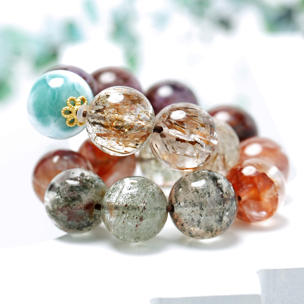 11mm Multigem Crystal Bracelet: A Symphony of Colors and Energies