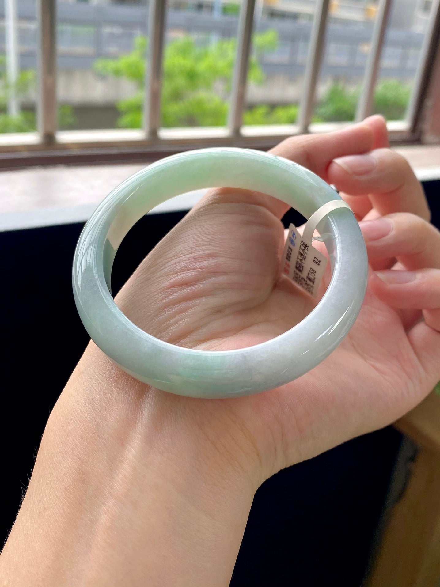 Light Green Round Bangle (Perfect Quality)