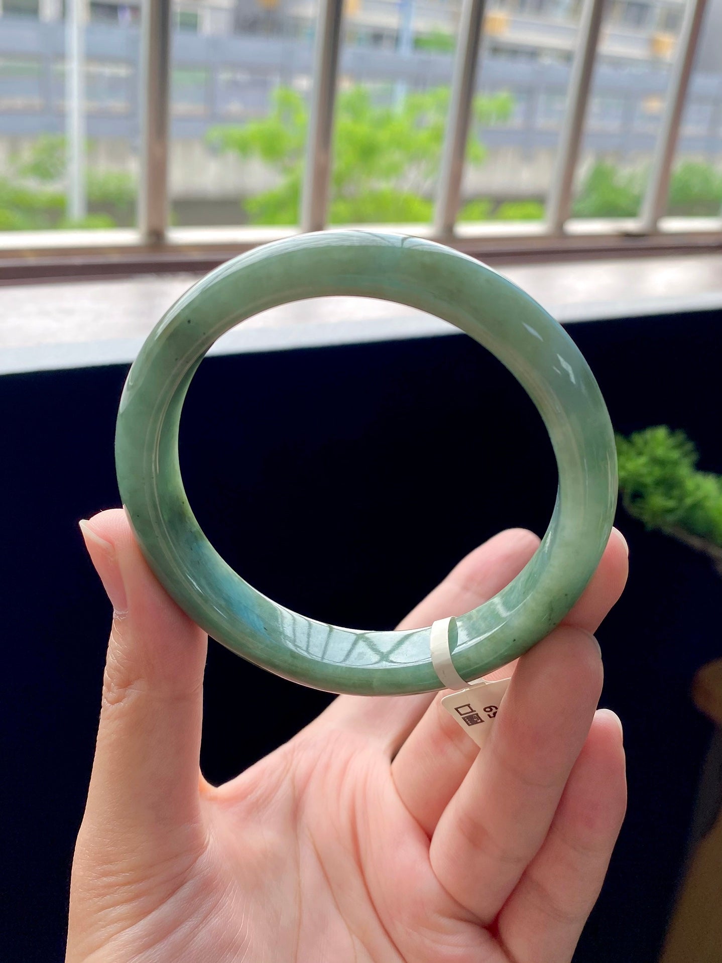 Lake Green Round Bangle (Finished, Crack Special Offer) | Item No. HYY-3719 | Size O59-118-8