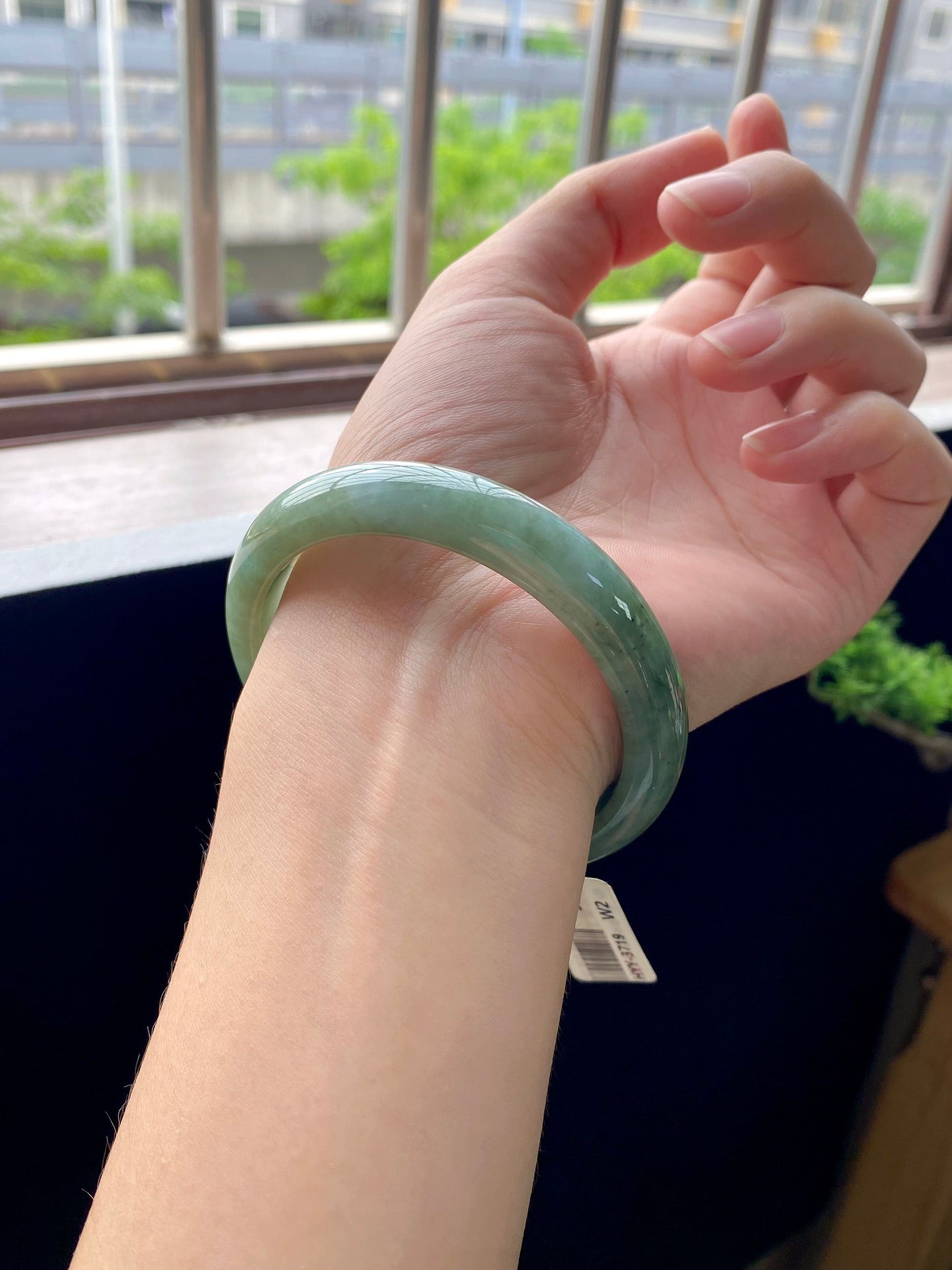 Lake Green Round Bangle (Finished, Crack Special Offer) | Item No. HYY-3719 | Size O59-118-8