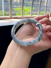 Ice Black Round Bangle (Finished) | Item No. HY-4992 | Size O57-12.5-6.9