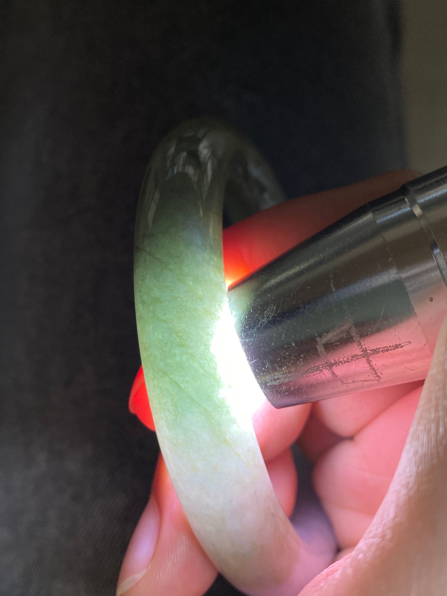 Half Mountain Half Water Round Bangle