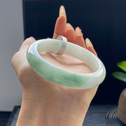 Half-Mountain-Half-Water Jadeite Bangle