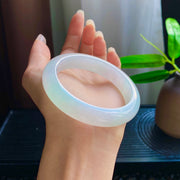 Jadeite Bangle with Drifting Green and Excellent Translucency