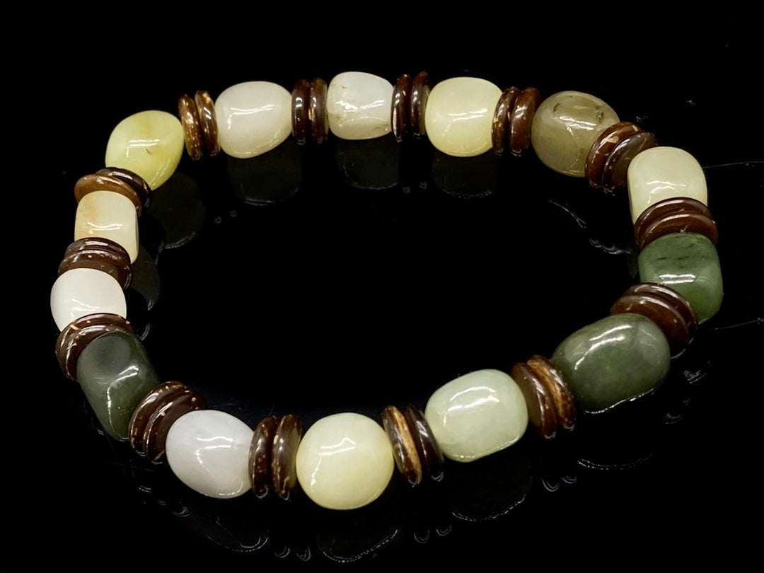 Hetian Jade Free-Form Bracelet | 8mm+·