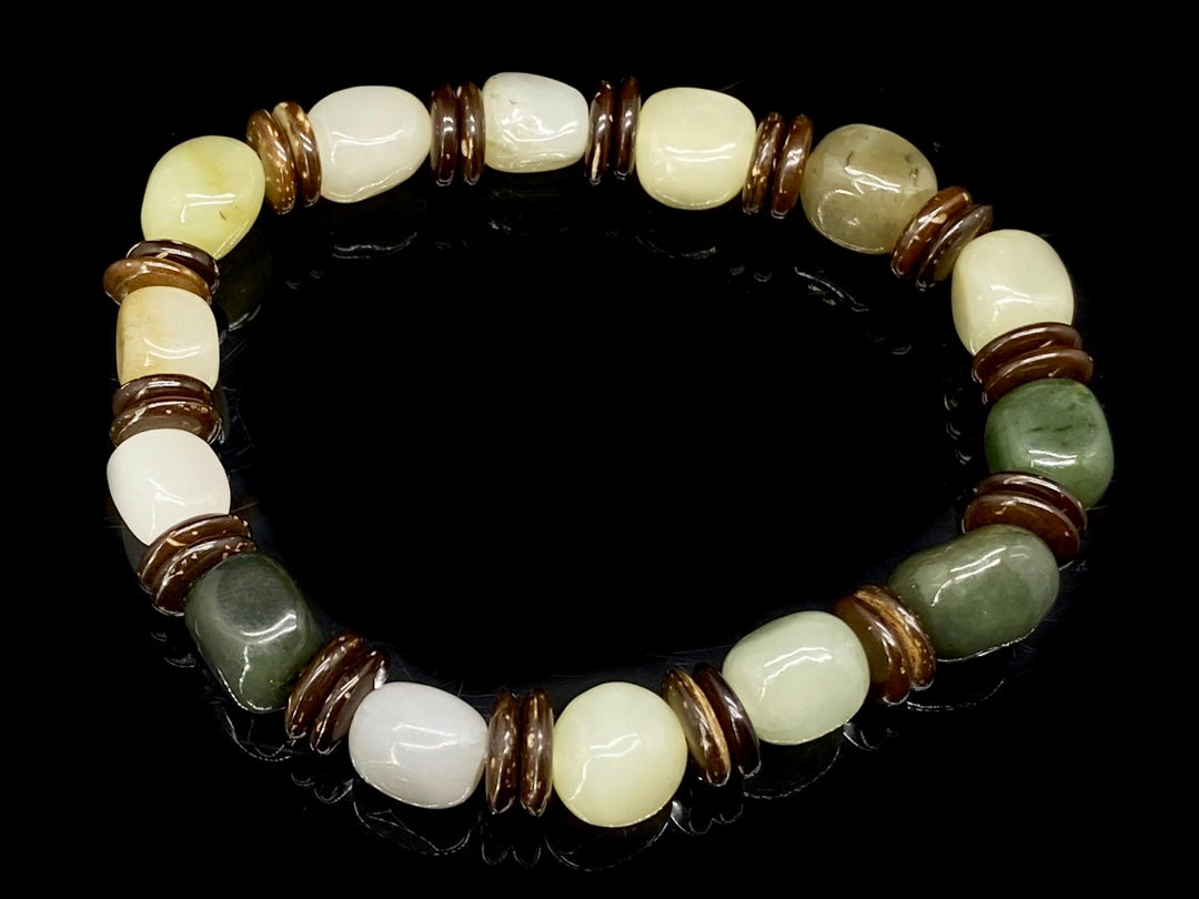 Hetian Jade Free-Form Bracelet | 8mm+·