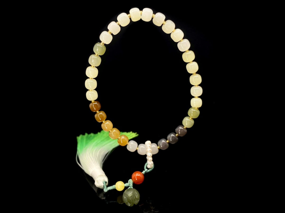 Hetian Jade Handhold bead string | 6mm+