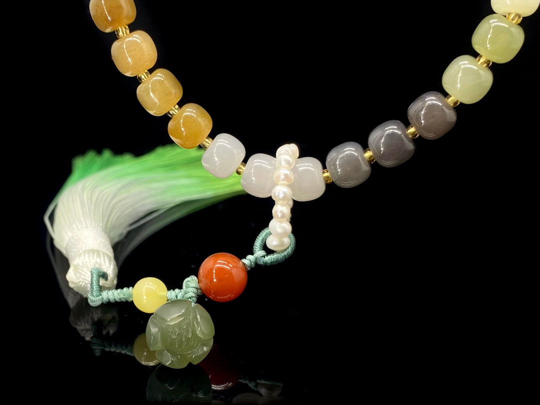 Hetian Jade Handhold bead string | 6mm+