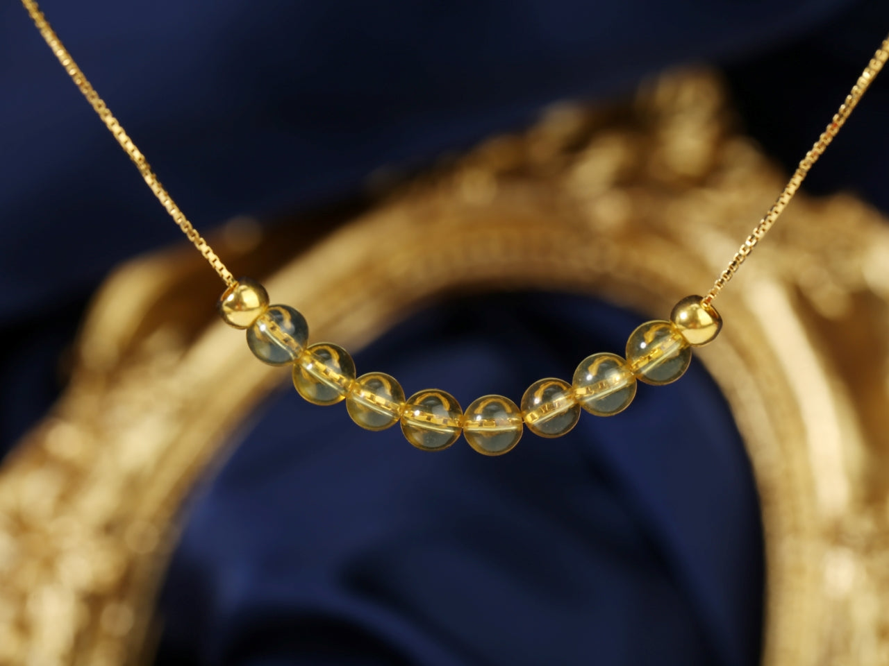 Solid Gold Blue Platinum Necklace