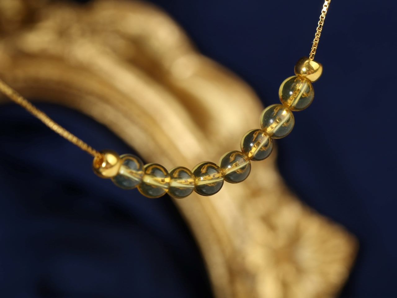 Solid Gold Blue Platinum Necklace