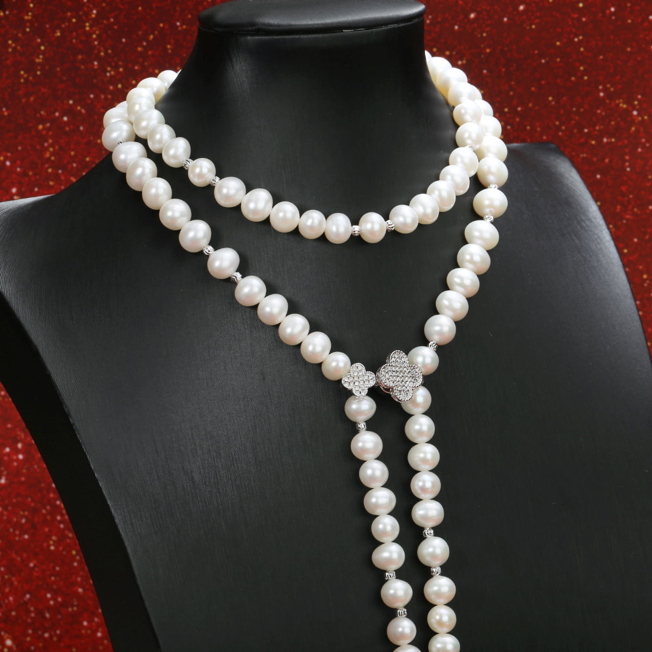 Freshwater Pearl Clover Necklace
