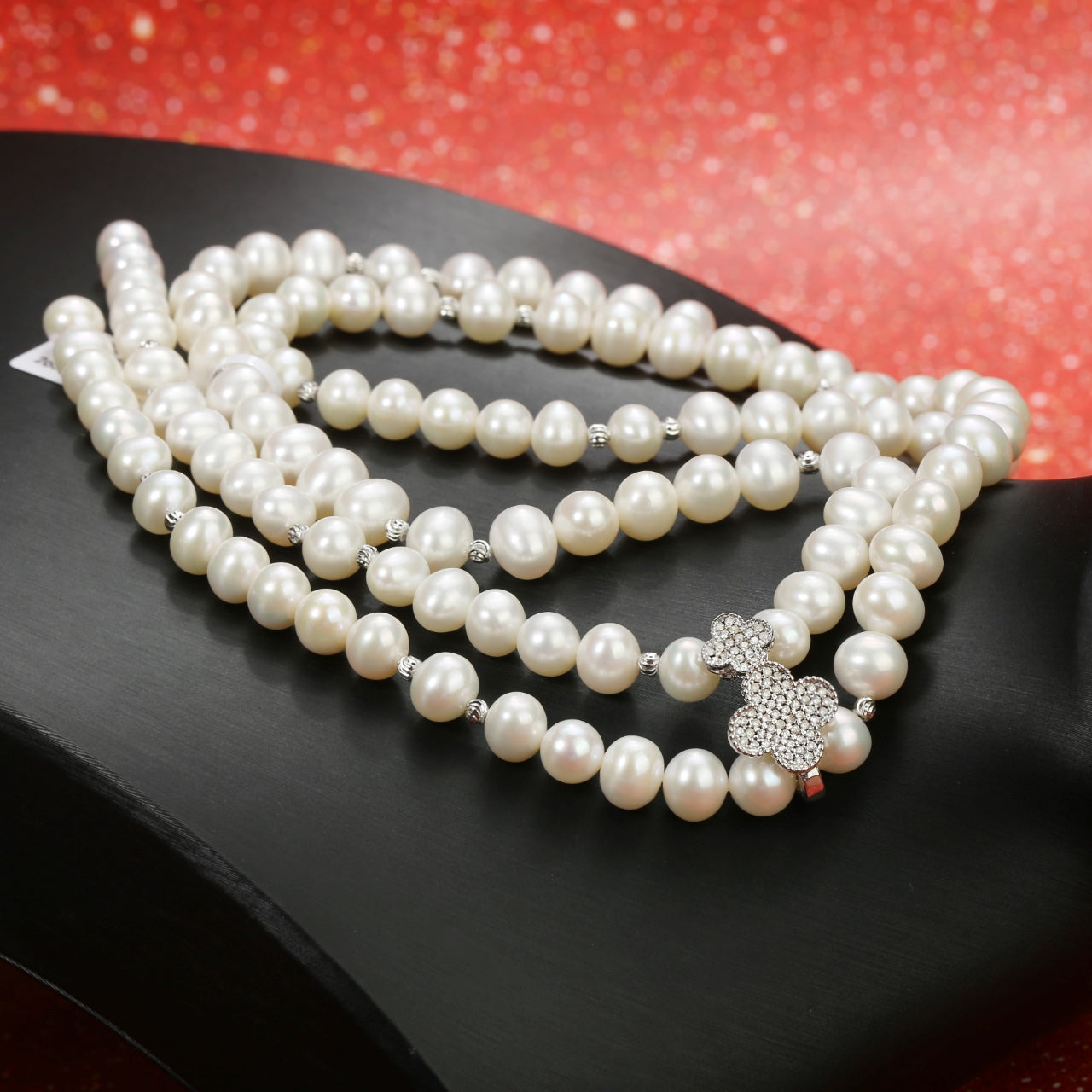 Freshwater Pearl Clover Necklace