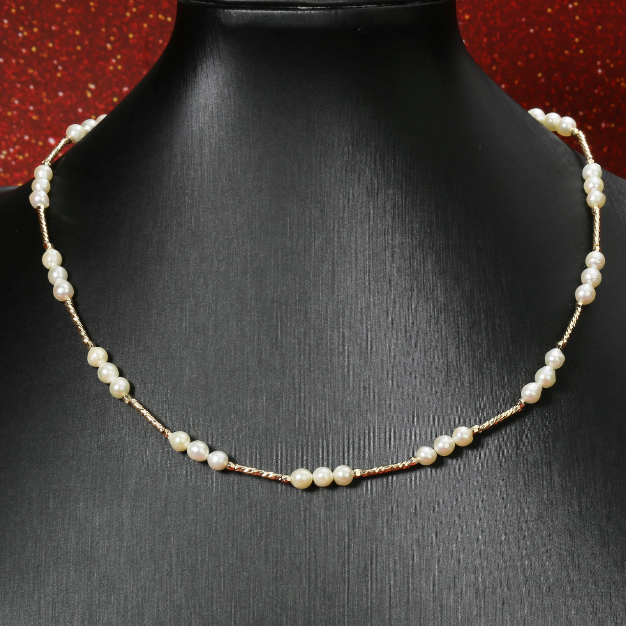 Imperial Gold Starry Sky Pearl Necklace