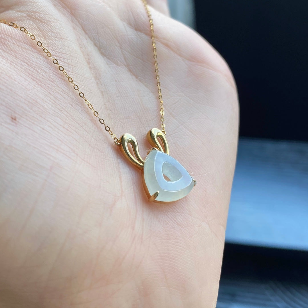 18K Jadeite Rabbit Pendant