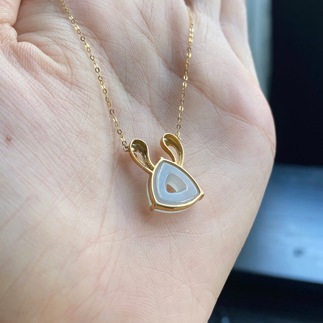 18K Jadeite Rabbit Pendant