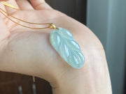 18K Gold Leaf Jadeite Pendant