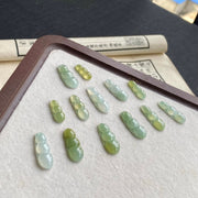 18K Gold Leaf Jadeite Pendant