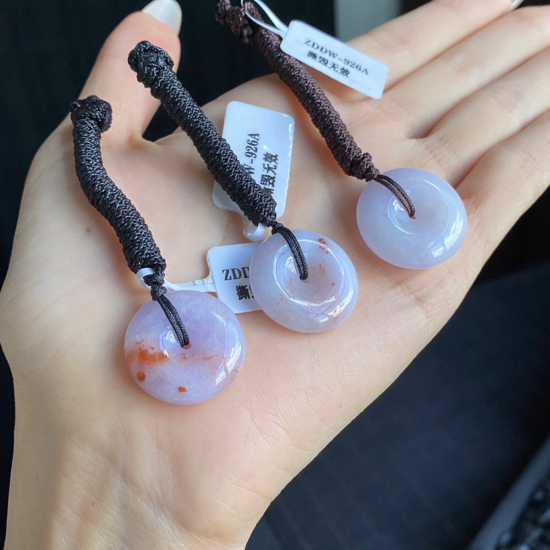 Red Jadeite Peace Buckle Pendant