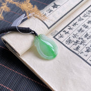 Green Veined Jadeite Pendant