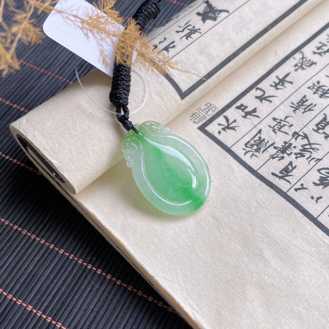 Green Veined Jadeite Pendant