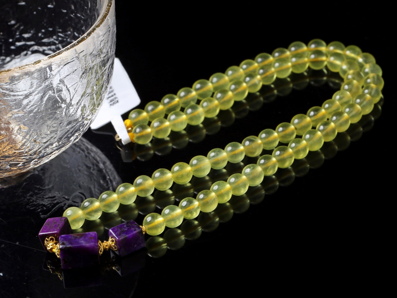 18K Gold NecklaceGrape & Sugilite