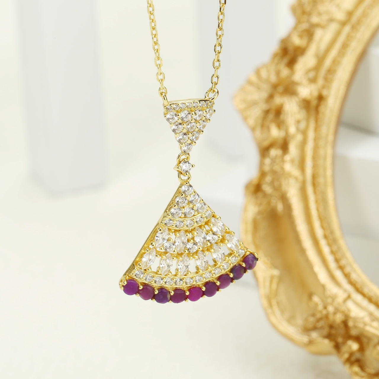 S925 Silver Sugilite Necklace