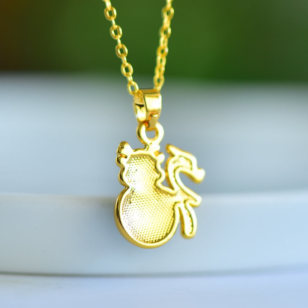 Inlaid Green Chalcedony Pendant
