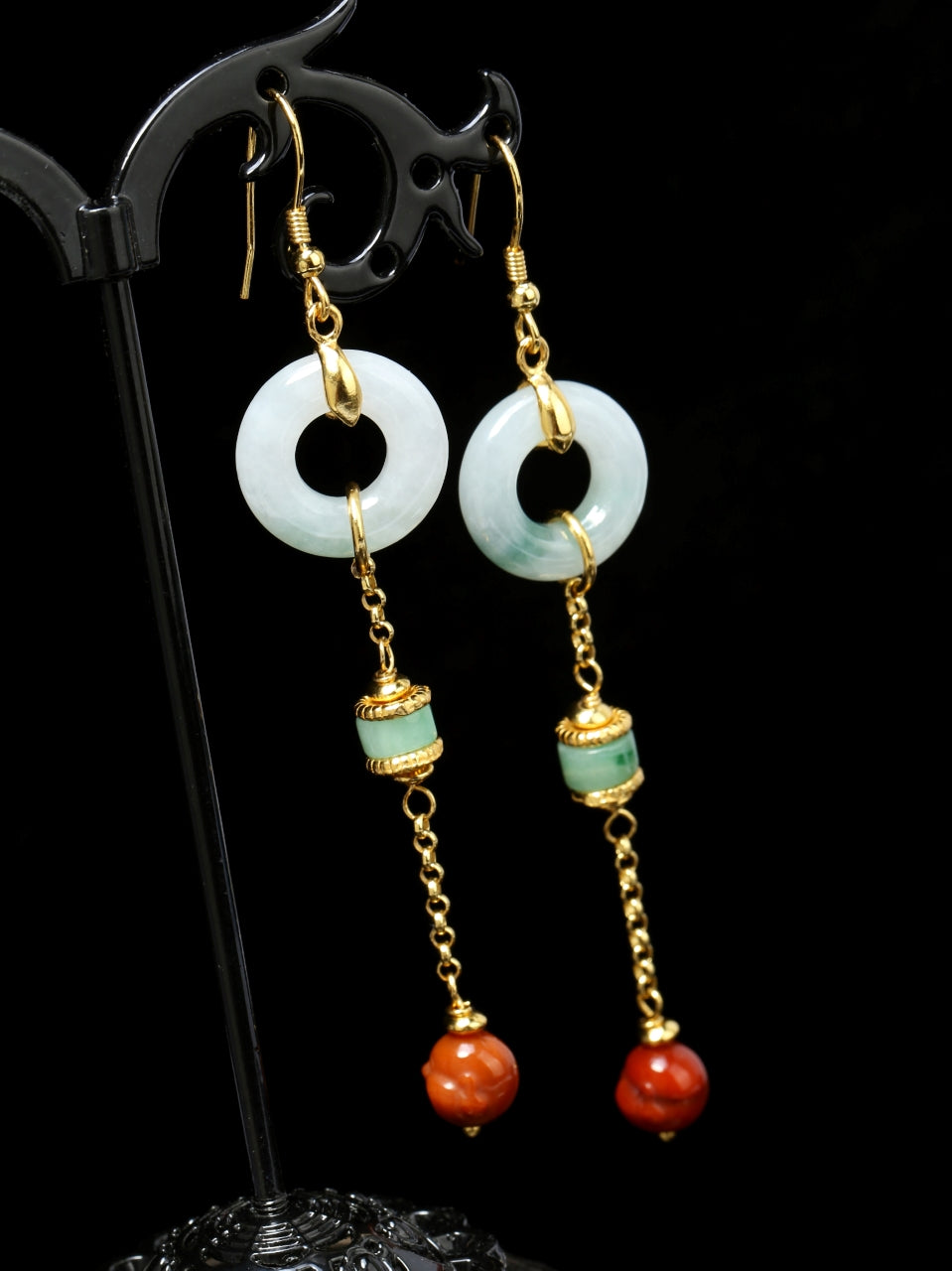 Natural Grade A Jadeite Earrings