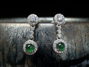 S925 Jadeite Earrings
