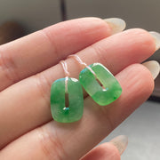 Icy Yang Green Jadeite Earrings
