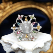 S925 Silver Blue Moonstone Ring