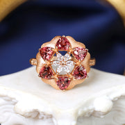 S925 Sterling Silver Pyrope Ring