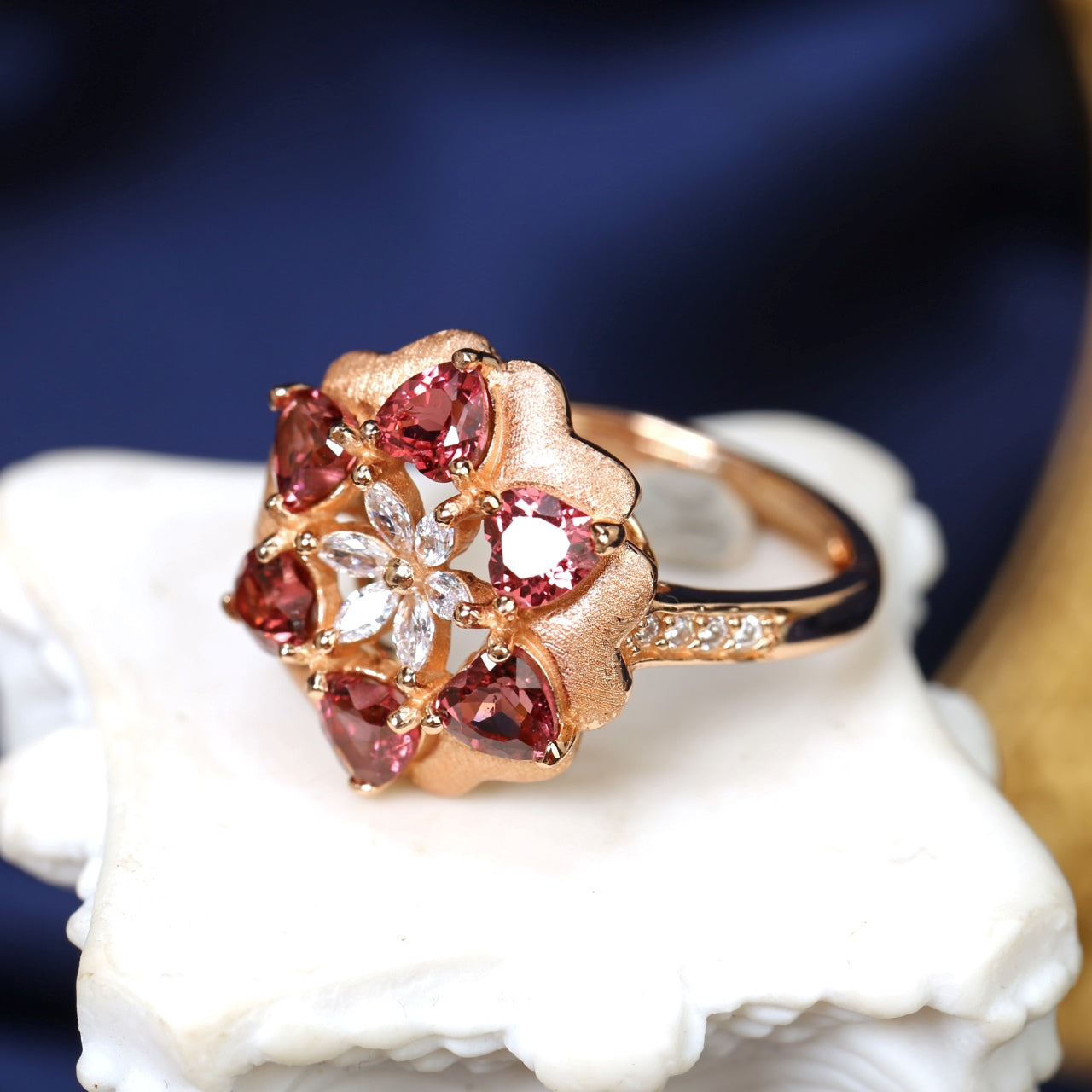 S925 Sterling Silver Pyrope Ring