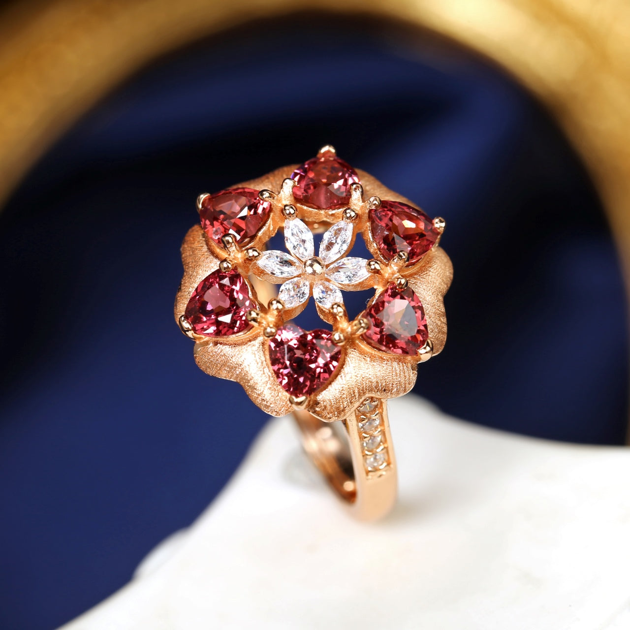 S925 Sterling Silver Pyrope Ring