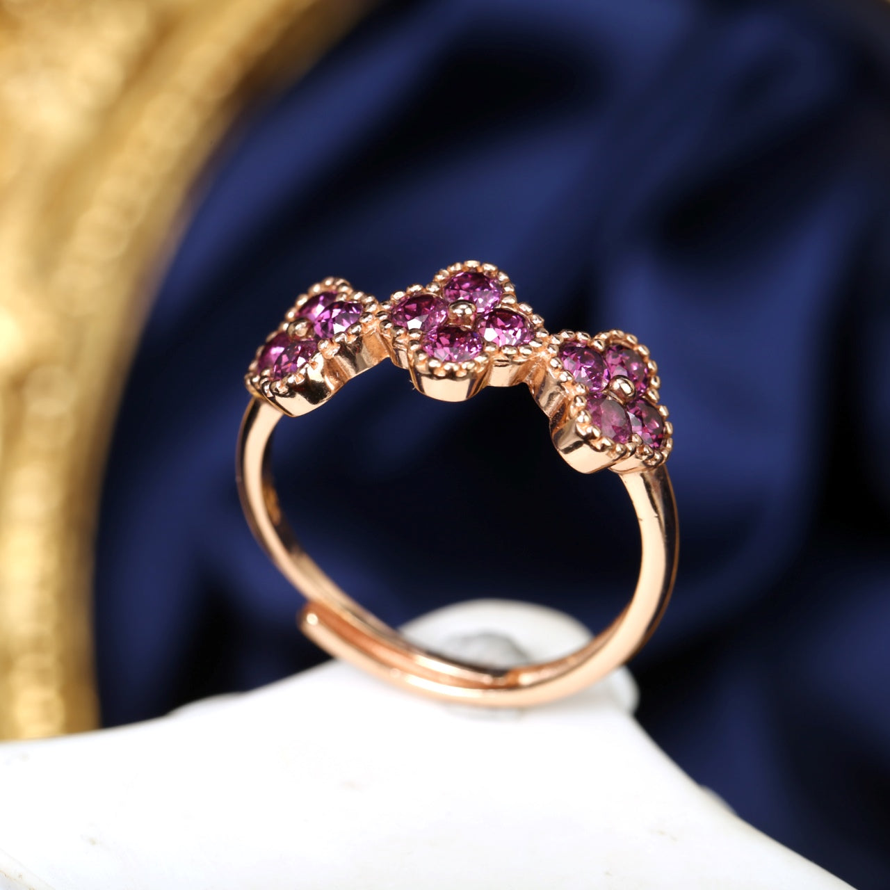 S925 Sterling Silver Rhodolite Garnet Ring