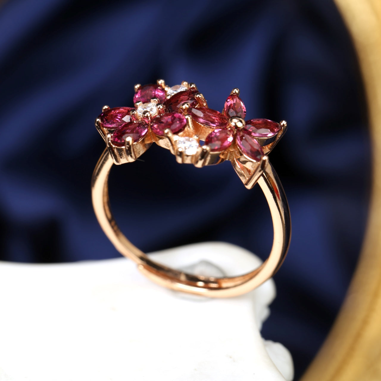 S925 Sterling Silver Rhodolite Garnet Ring