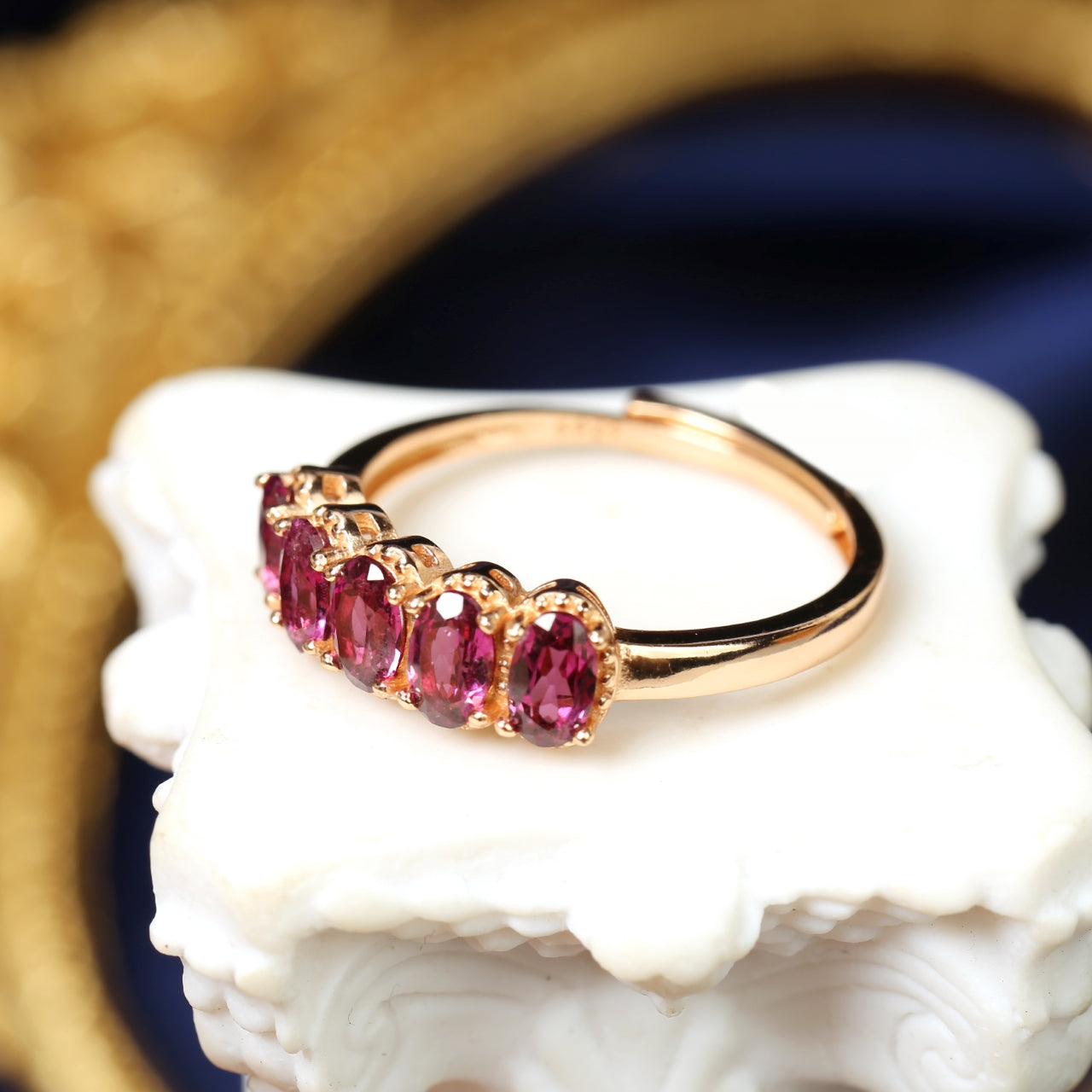 S925 Sterling Silver Rhodolite Garnet Ring