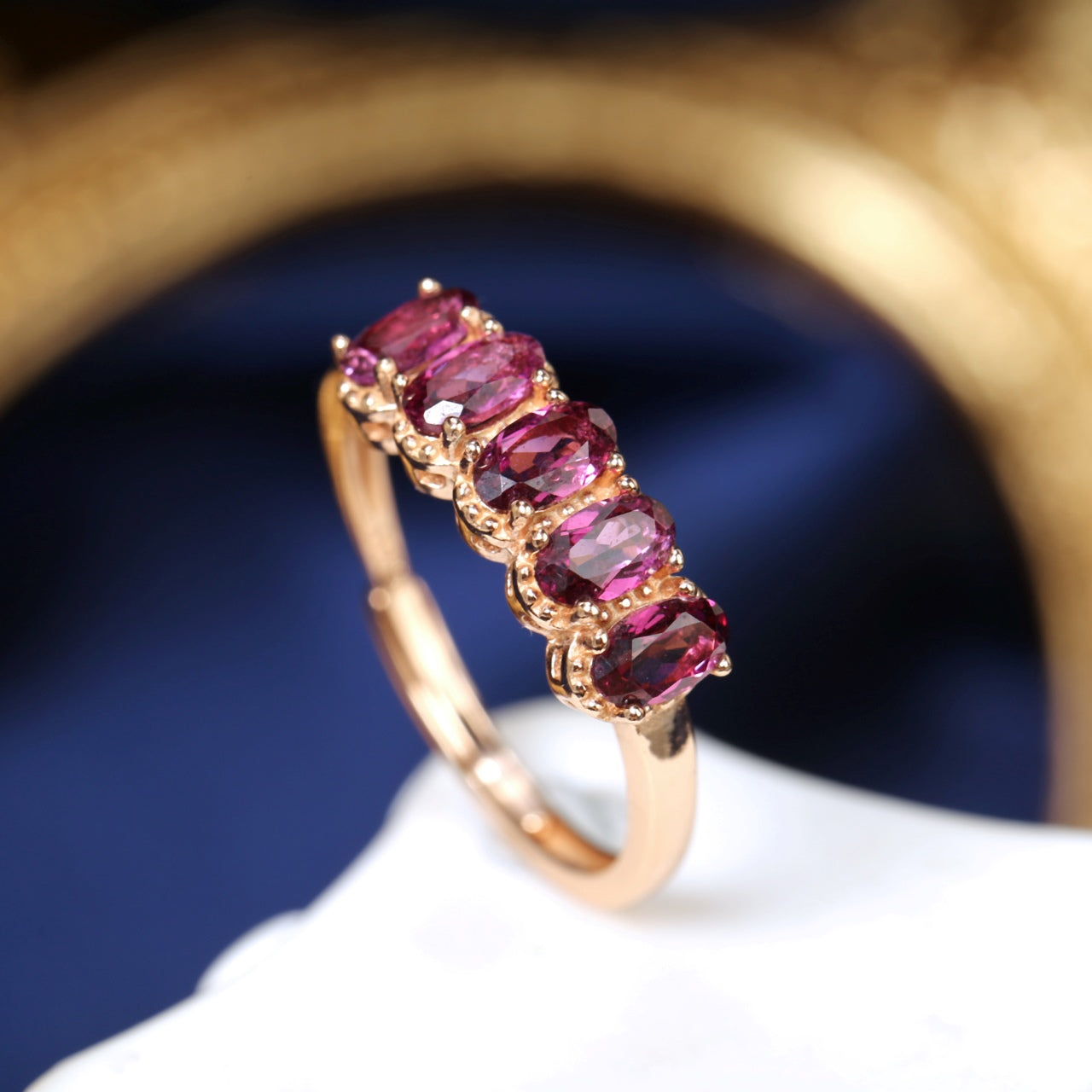 S925 Sterling Silver Rhodolite Garnet Ring